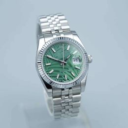 U1 ST9 Steel Watches 36MM green Dial Yellow Gold Case Automatic Mechanical Movement Sapphire Glass President Stainless Mens Wristwatches