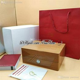2021 OMBOX Watch Boxes Includes Large Beech Wood Instructions Warranty card And Holder Premium Handbag Super Edition Accessories O268W