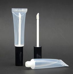 15ML Lip Tubes Squeezable Empty Gloss Bottle Container Plastic Containers Clear Lipstick Fashion Cool Lip Tubes F25782085835