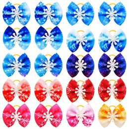 Dog Apparel 50/100pcs Bows Winter Pet Hair For Dogs Accessories Rubber Bands Grooming Small