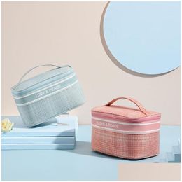 Cosmetic Bags & Cases Nice Makeup Cosmetic Bag Toiletry Pouch Cases Women Travel Bags Clutch Handbags Pursellets No Box Drop Delivery Otrfk