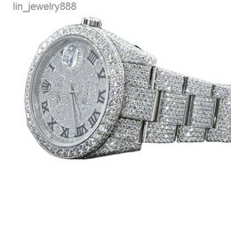 2023 Latest Arrival VVS Moissanite 30 Carat Diamond Studded Business Watch Automatic Unisex Hip Hop Watch at Best Price