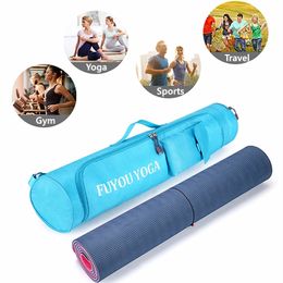 Fashion Yoga Mat Carry Bag Waterproof Yoga Sport Bags Gym Fitness Pilates Bag Shoulder Strap Backpack 240108