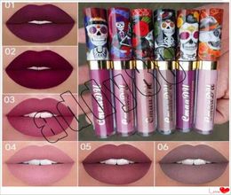 Newest Brand Makeup CmaaDu Matte 6 Colors Liquid Lipstick Lip Gloss and Longlasting Skull Tupe Lipsticks9663062