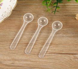 2500PCS 1g2ml Clear Plastic Measuring Spoon for Coffee Milk Protein Powder Kitchen Scoop8885752