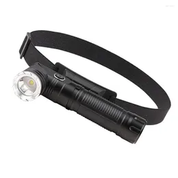 Headlamps XPG LED Headlamp18650 Type C USB Rechargeable Headlight 90 Degree Corner With Power Indicator Magnet Tail Flash Torch