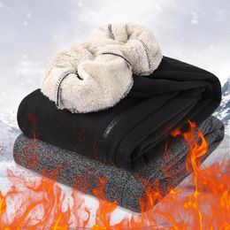 Men's Pants Lamb Cashmere 2024 Winter Patchwork Drawstring Sports Warm Comfortable Versatile Zippered Pocket Solid Color Casual