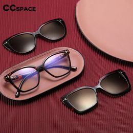 53374 Brand Design Anti Blue Light Glasses Frames Polarised FlipOn Sunglasses Men Women Fashion Computer Eyeglasses 240109