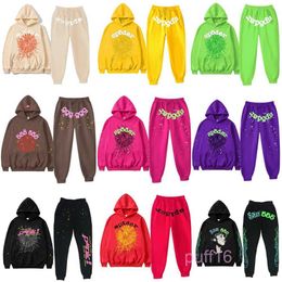 Tracksuits Sweatshirts Mens Y2k Sp5der Sweater Hoodie Set Women Pullover Tracksuit Hip Hop Singer Spider Web Printed Sports Suit Sweatshirt Mei 6M3T 6M3 OJTH