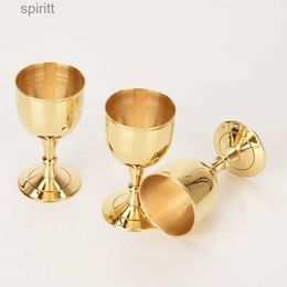 Wine Glasses European Creative Goblet Bar Tools Banquet Liqueur Shot Whiskey Glass Brass Wine Cup Household Drinkware Barware Wedding Gifts YQ240105