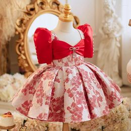 Girl Dresses High-end Baby Spanish Lolita Princess Ball Gown Butterfly Flower Design Birthday Baptism Party Easter Eid For Girls