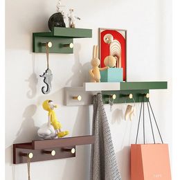 Floating Rack WallMounted with Coat Towel Hook Home Flowerpot Hanger Wall Holder Hat Sundries Shelf Kitchen 240109