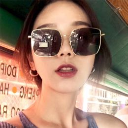 2024 New Sunglasses for Women Korean Fashion Metal Retro Square Sunglasses for Men Large Frame Sunglasses