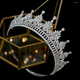 Hair Clips ASNORA High-end Zirconia Tiaras Crown Crystal Bride Wedding Accessories Headband