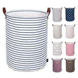 Foldable Storage Basket Kids Toys Storage Bags Bins Printed Sundry Bucket Canvas Handbags Clothing Organiser Tote 12pcs DHC177893524