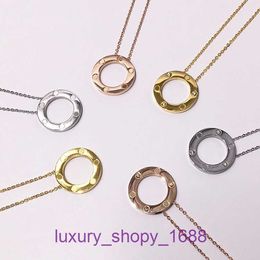 Car tires's Pendant Necklac Best sell Birthday Christmas Gift Exquisite Jewellery large circular ring screw cake fully smooth With Original Box