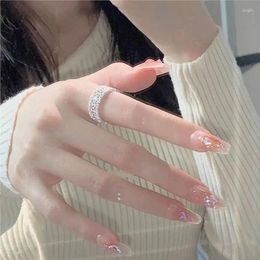 False Nails Misskitty Handmade Press-on Hand-Worn Nail Tip UV Patch Aurora Diamond Blush Nude Color Manicure Long War