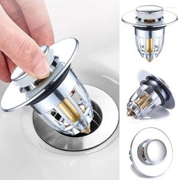 Bath Accessory Set -Up Bounce Core Basin Drain Filter Hair Catcher Sink Strainer Bathtub Stopper Plug Shower Bathroom Tool