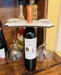 MDF Sublimation Wine Caddy Holder Table Decoration Blanks Stemware Rack for Goblet Glass Hanger4821996