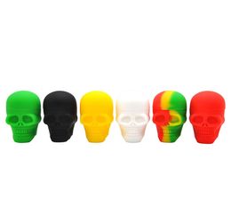 Skull shape Silicone Dab Container Multi Color Screw Top 15ML 3ML Nonstick Dab Container Wax Jar7866101