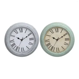 Wall Clocks Weddingfavor2024 Vintage Clock Battery Operated Decorative Quiet For