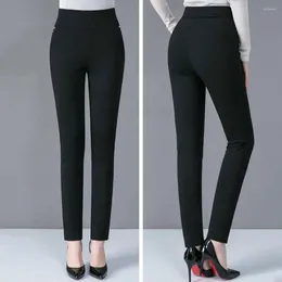 Women's Pants Mother Spring Slim Fit Autumn Wide Band Tummy Control Stylish Plus Size Pencil