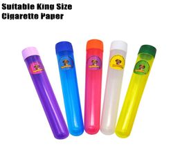 Plastic Acrylic King Size Tube Doob 135 MM Vial Waterproof Airtight Smell Proof Odour Cigarette Solid Storage Sealing Container5360680