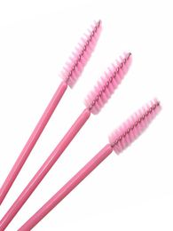 50PCS Disposable Pink Mascara Wands Eyelash Brushes Eye Lash Eyebrow Applicator Cosmetic Makeup Brush Tool Kits1428475