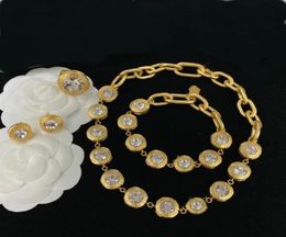 Fashion Designer White Resin Crystal Necklaces Bracelet Earring Rings Set Banshee Head Portrait 18K Gold Plated Birthday Festive Engagement Gifts MS1-015567629