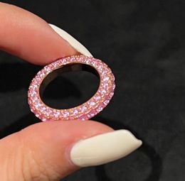 2024 Ins Top Sell Wedding Rings Luxury Jewelry Real 100% 925 Sterling Silver Rose Gold Round Cut Full White Moissanite Diamonique Promise Women Bridal Ring Gift