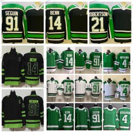 Reverse 2023 Retro 14 Jamie Benn Hockey Jerseys 21 Jason Robertson 91 Tyler Seguin 4 Miro Heiskanen Winter Classic Stitched Mens Black Jerse