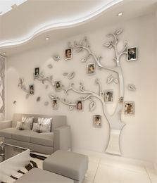Stickers Tree Po Frame Sticker DIY Mirror Decal Home Decoration Living Room Bedroom Poster TV Background Wall Decor 2103109497111