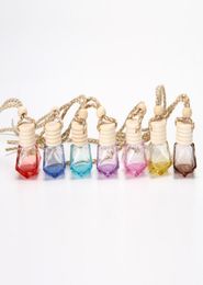 Refillable Compacts Colourful Car Air Freshener Perfume Bottle Aromatherapy Fragrance Essential Oil Diffuser Hanging Perfume Pendan8140794