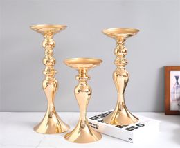 SML Mermaid Candle Holders exquisite Wedding props road guide silver gold Metal candlestick European furnishings for home HHF1742594769