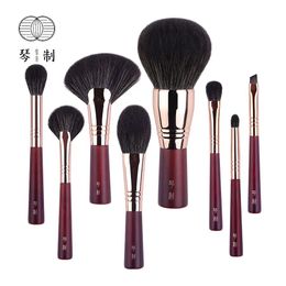 Brushes Qinzhi Professional Handmade Make Up Brush Set Soft Synthetic Fibre Short Handle Travel Portable Makeup Brushes Kit