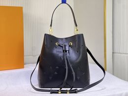 10A Designer bag Genuine Leather Bucket bags NEONOE handbags tote Shoulder crossbody bag neo noe drawstring tote women Embossing Drawstring Black Embossed M45256