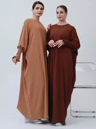 Ethnic Clothing Ramadan Eid Prayer Dress Turkish Hijab Robe Muslim Women Crepe Fabric For Abaya Dubai Loose Islam Clothes Modest Dresses