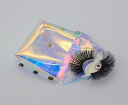 Empty Eyelashes Packaging Holographic Bag for Eyelashes with Tray Lash Box New Design For Strip Lashes 3D Mink Lashes7523209