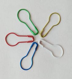 1000 pcs metal calabash shaped safety pin yellow red blue white green 5 Colours for option2643617