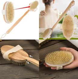 150pcs Wooden Bath Brushes With Handle Total Length Size 40cm 1574quot Bristles Bathroom Brush Long Handles Separable Massage C8540355