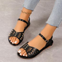 Sandals Women Summer Flats Casual Walking Shoes Fashion 2024 Open Toe Slippers Flip Flops Beach Dress Slides Femme Zapatos