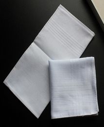 40cm 100 Cotton White Handkerchief Soft Sweat Absorption Women Men Square Handkerchief Pure Color DIY Blank Towel Christmas Gift 2262307