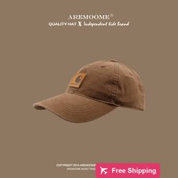 Designer Ball Caps Hat Women's Carhart baseball cap Summer Sun Visor Hat Workwear Washed Old American Letter Soft Top Cap Male AID8