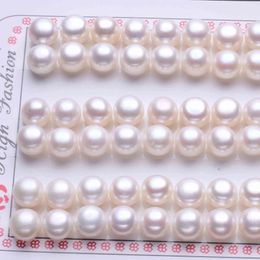 Half drilled Cultured Button Pearl wholesale price Loose Freshwater Pearls for Making Earrings ring brooch 240108