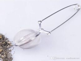 High Quality Stainless Strainer Steel Mesh Ball Tea Leaves Philtre Squeeze Locking Spoon E00577 BART6326727