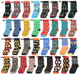 New Design Casual Socks Harajuku Style Sock Funny Cartoon Flamingo Penguin Duck Pattern Animal Happy Socks Men HHC29058868833