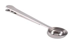 10ml Stainless Steel Scoop Coffee Meauring Tool Bake Spoon Measure Spoon with Clip9717168