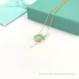 designer Jewellery necklace Classic Fashion Pendant Necklace circle T Necklaces 18K Gold Silver Plated Chain Multicolor shell Diamond necklace Luxury Jewellery