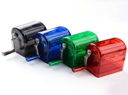 selling Multicolor large hand crank plastic cigarette grinder with drawer manual tobacco grinder smoking accessories wholesal7077611