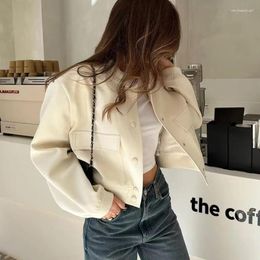 Women's Jackets Fashion Woman Bomber For Women 2024 Spring Autumn Female Long Sleeve Coats Ladies Big Pockets Jacket Outerwear